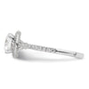 14K White Gold Vintage Halo (Holds 1 carat (6.5mm) Round Center) 1/3 carat Diamond Semi-mount Engagement Ring