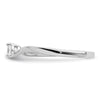 First Promise 14k White Gold Bypass 1/10 carat Round Diamond Complete Promise/Engagement Ring