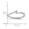 First Promise 14k White Gold Bypass 1/10 carat Round Diamond Complete Promise/Engagement Ring