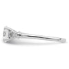 14K White Gold Semi-Mount Including 2-Baquette Side Stones Diamond Engagement Ring