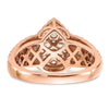 14k Rose Gold 1 1/4 carat Lab Grown Diamond VS/SI+ G+ Complete Cluster Engagement Ring