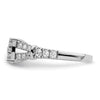 14k White Gold 1 carat Lab Grown Diamond VS/SI+ G+ Complete Cluster Engagement Ring