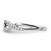 14k White Gold 1/2 carat Lab Grown Diamond VS/SI+ G+ Complete Cluster Engagement Ring