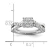14k White Gold 1/2 carat Lab Grown Diamond VS/SI+ G+ Complete Cluster Engagement Ring
