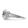 14k White Gold 1 1/2 carat Lab Grown Diamond VS/SI+ G+ Complete Cluster Engagement Ring