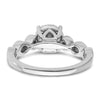 14k White Gold 3/4 carat Lab Grown Diamond VS/SI+ G+ Complete Cluster Engagement Ring