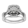 14k White Gold 1 carat Lab Grown Diamond VS/SI+ G+ Complete Cluster Engagement Ring