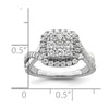 14k White Gold 1 carat Lab Grown Diamond VS/SI+ G+ Complete Cluster Engagement Ring