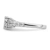 14k White Gold 1 carat Lab Grown Diamond VS/SI+ G+ Complete Cluster Engagement Ring