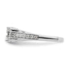 14k White Gold 3/4 carat Lab Grown Diamond VS/SI+ G+ Complete Cluster Engagement Ring