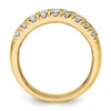 14k 1 1/2 carat Lab Grown Diamond VS/SI+ G+ Complete Triple Row Fashion Band