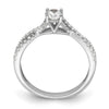 14k White Gold Criss-Cross 5/8 carat tw. Diamond Complete Engagement Ring