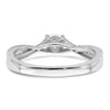14k White Gold Criss-Cross 5/8 carat tw. Diamond Complete Engagement Ring