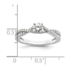 14k White Gold Criss-Cross 5/8 carat tw. Diamond Complete Engagement Ring