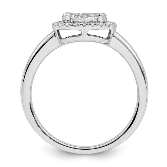 14k White Oval Halo Cluster 1/3 carat Diamond Complete Engagement Ring