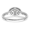 14k White Oval Halo Cluster 1/3 carat Diamond Complete Engagement Ring