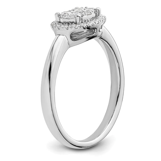 14k White Oval Halo Cluster 1/3 carat Diamond Complete Engagement Ring