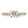 14K Vintage (Holds 1 carat 6.5mm) Round Center) 1/2 carat Diamond Semi-Mount Engagement Ring