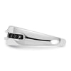 14K White Gold 1/4 carat White and Black Diamond Complete Men's Ring