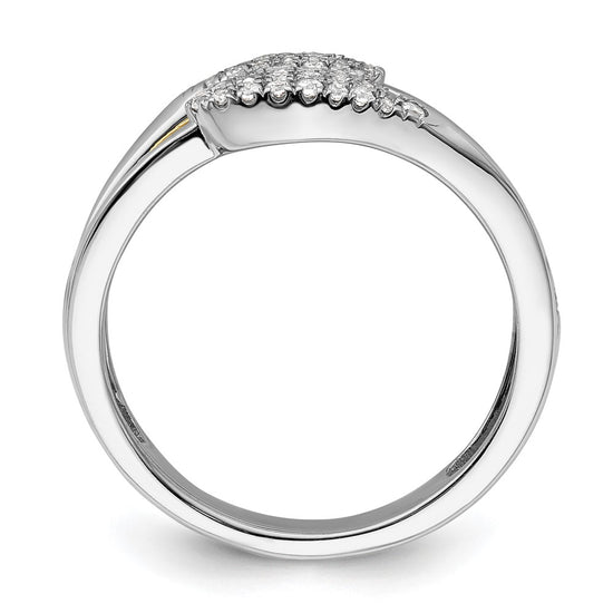 14k Two-Tone 3/8 carat Lab Grown Diamond VS/SI+ G+ Complete Fashion Ring