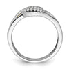14k Two-Tone 3/8 carat Lab Grown Diamond VS/SI+ G+ Complete Fashion Ring