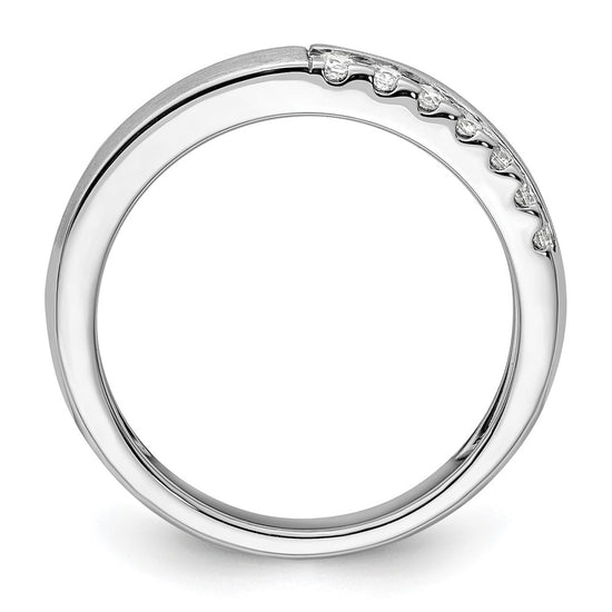 14k White Gold 3/8 carat Lab Grown Diamond VS/SI+ G+ Complete Band