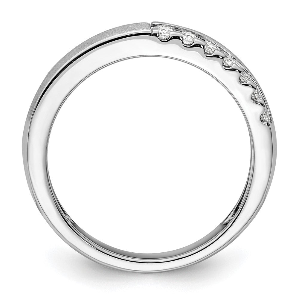 14k White Gold 3/8 carat Lab Grown Diamond VS/SI+ G+ Complete Band