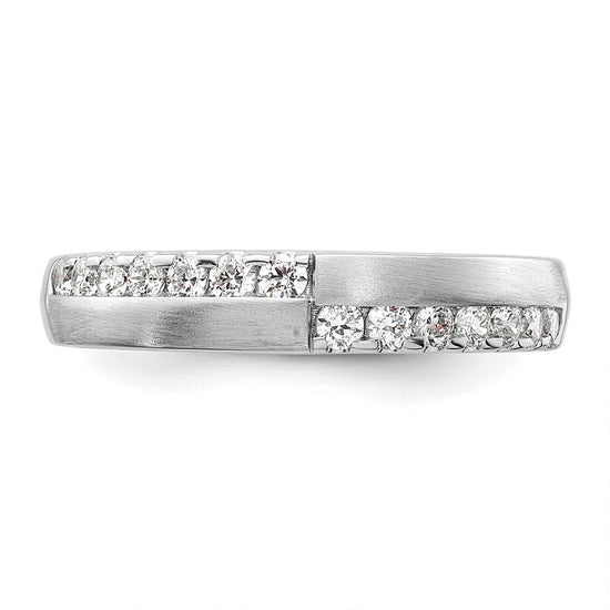 14k White Gold 3/8 carat Lab Grown Diamond VS/SI+ G+ Complete Band
