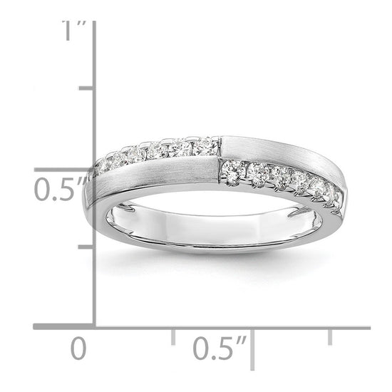14k White Gold 3/8 carat Lab Grown Diamond VS/SI+ G+ Complete Band
