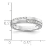 14k White Gold 3/8 carat Lab Grown Diamond VS/SI+ G+ Complete Band