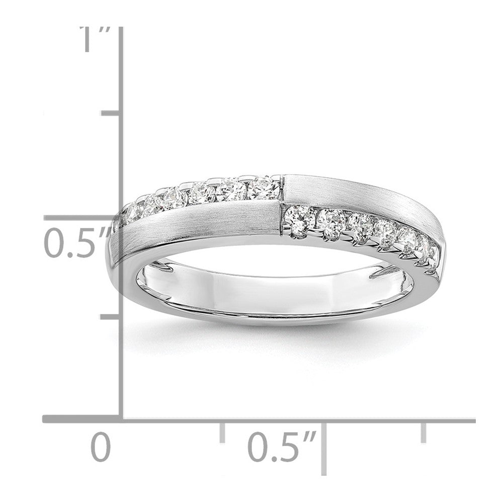 14k White Gold 3/8 carat Lab Grown Diamond VS/SI+ G+ Complete Band