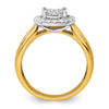 14k Two-tone 1/2 carat Lab Grown Diamond VS/SI+ G+ Complete Cluster Engagement Ring