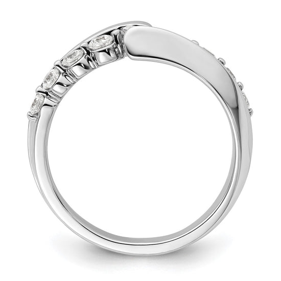 14k White Gold 1/2 carat Lab Grown Diamond VS/SI+ G+ Complete Band