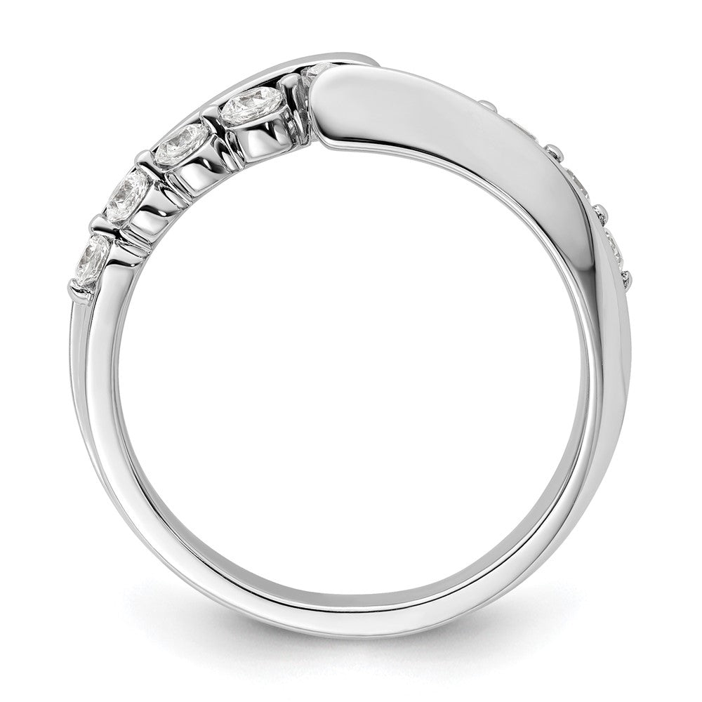 14k White Gold 1/2 carat Lab Grown Diamond VS/SI+ G+ Complete Band
