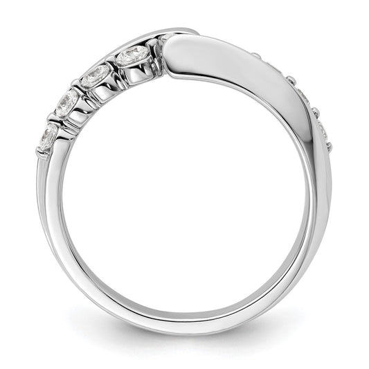 14k White Gold 1/2 carat Lab Grown Diamond VS/SI+ G+ Complete Band