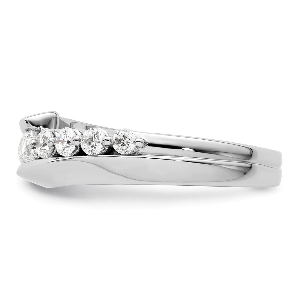 14k White Gold 1/2 carat Lab Grown Diamond VS/SI+ G+ Complete Band