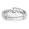 14k White Gold 1/2 carat Lab Grown Diamond VS/SI+ G+ Complete Band