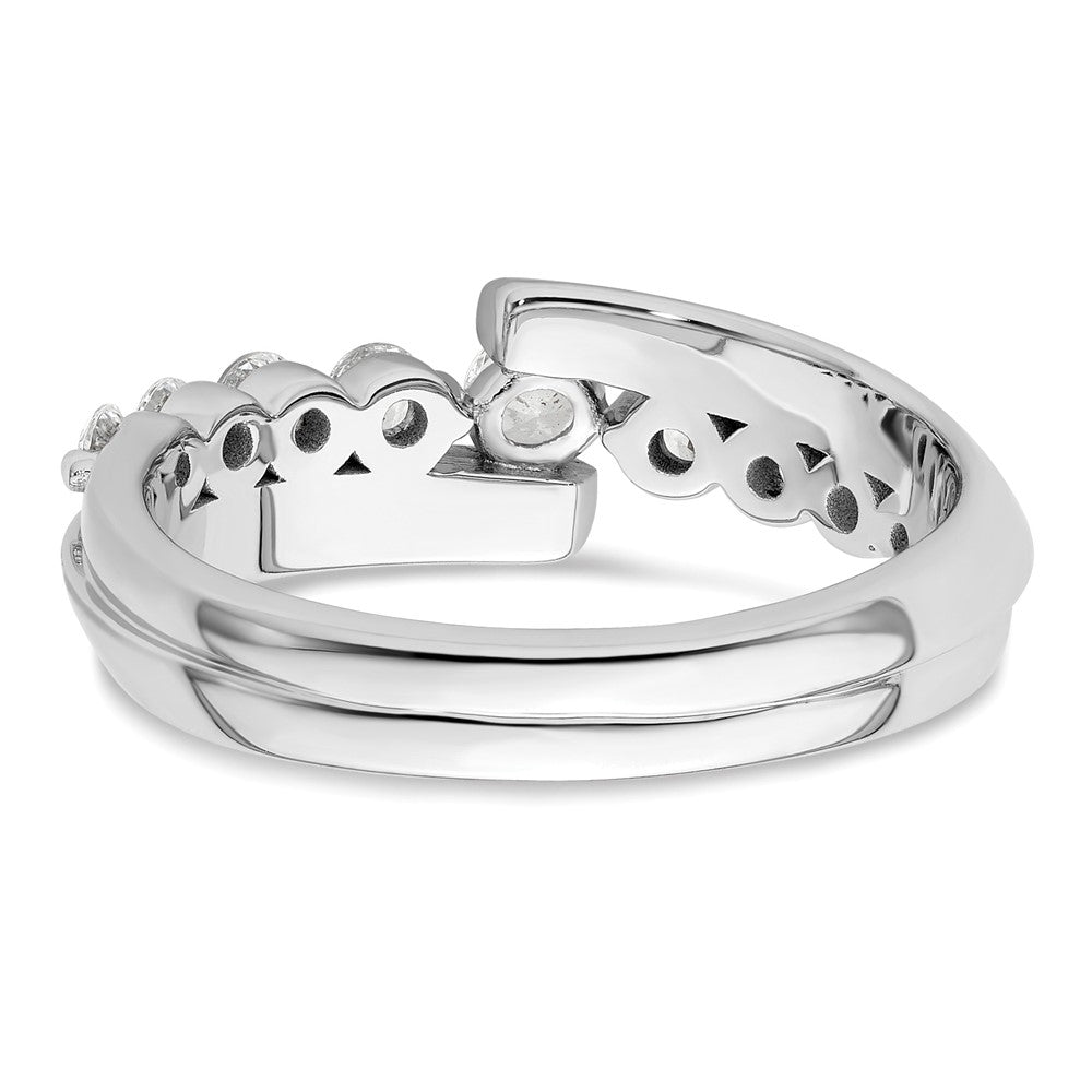 14k White Gold 1/2 carat Lab Grown Diamond VS/SI+ G+ Complete Band