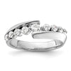 14k White Gold 1/2 carat Lab Grown Diamond VS/SI+ G+ Complete Band