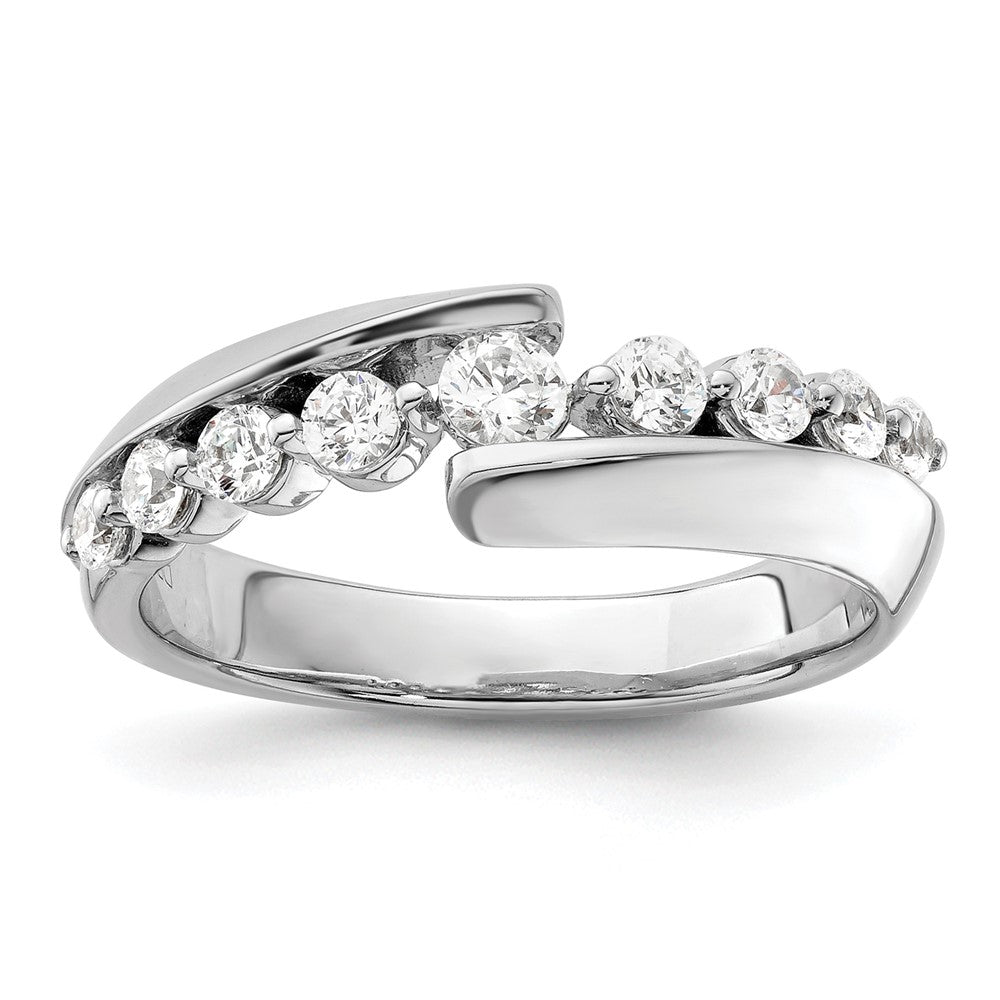 14k White Gold 1/2 carat Lab Grown Diamond VS/SI+ G+ Complete Band