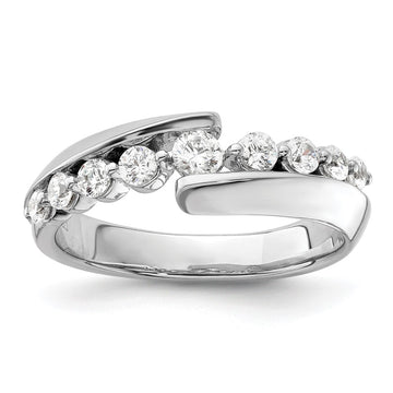 14k White Gold 1/2 carat Lab Grown Diamond VS/SI+ G+ Complete Band