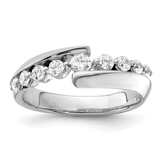 14k White Gold 1/2 carat Lab Grown Diamond VS/SI+ G+ Complete Band