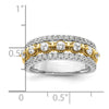 14k Two-tone 7/8 carat Lab Grown Diamond VS/SI+ G+ Complete Band