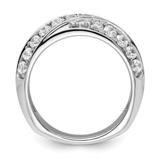 14k White Gold 1 carat Lab Grown Diamond VS/SI+ G+ Complete Band