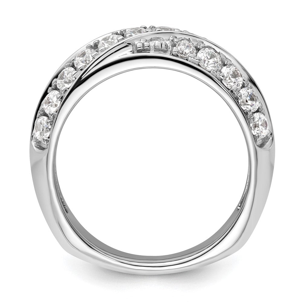 14k White Gold 1 carat Lab Grown Diamond VS/SI+ G+ Complete Band