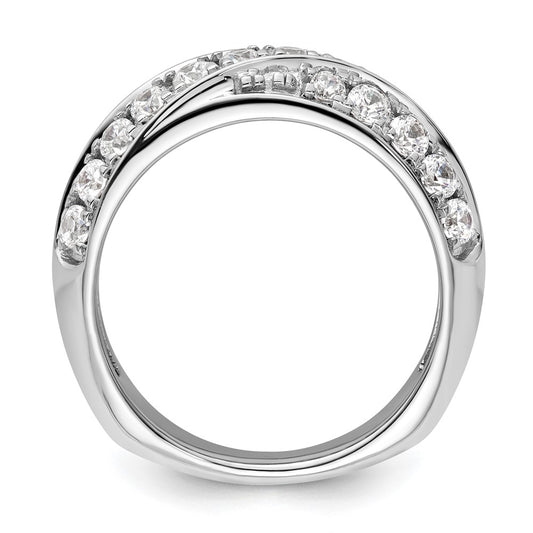 14k White Gold 1 carat Lab Grown Diamond VS/SI+ G+ Complete Band