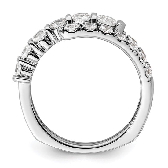 14k White Gold 1 3/8 carat Lab Grown Diamond VS/SI+ G+ Complete Fashion Ring
