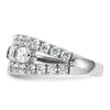 14k White Gold 1 3/8 carat Lab Grown Diamond VS/SI+ G+ Complete Fashion Ring