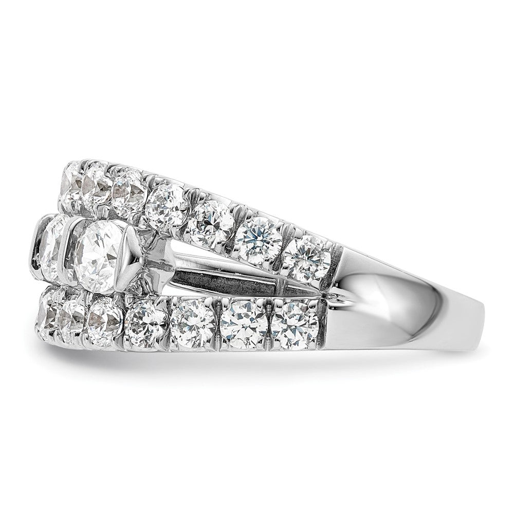 14k White Gold 1 3/8 carat Lab Grown Diamond VS/SI+ G+ Complete Fashion Ring