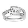 14k White Gold 1 3/8 carat Lab Grown Diamond VS/SI+ G+ Complete Fashion Ring